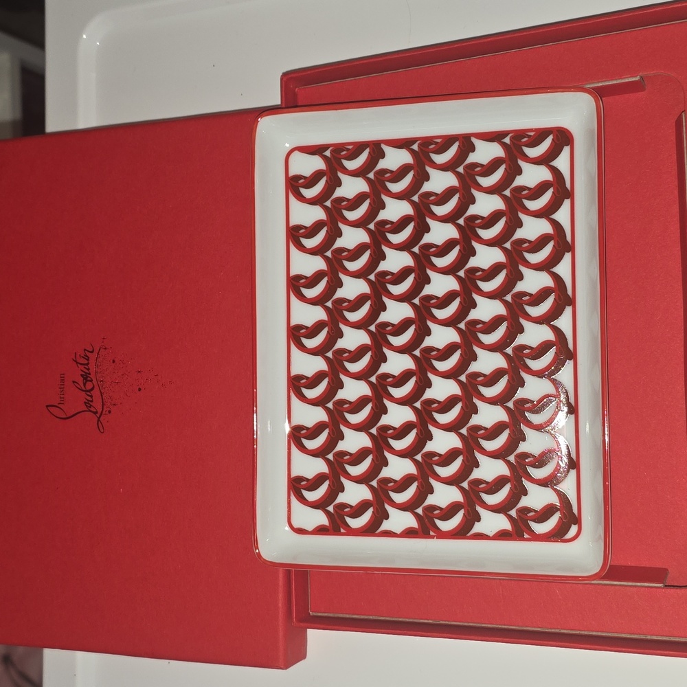 Christian Louboutin Red Monogram Small Accessory Tray! - Picture 7 of 7